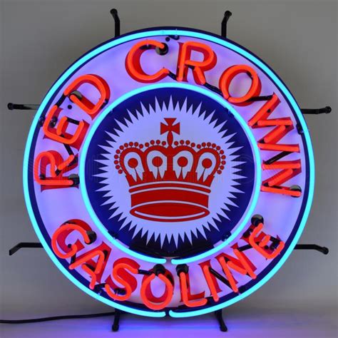 Neonetics Standard Size Neon Signs Gas Red Crown Gasoline Neon Sign