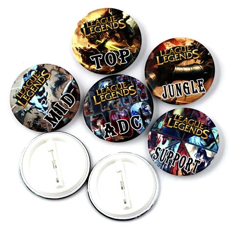 Buy League Of Legend Pins Tinplate Badges Solo Support