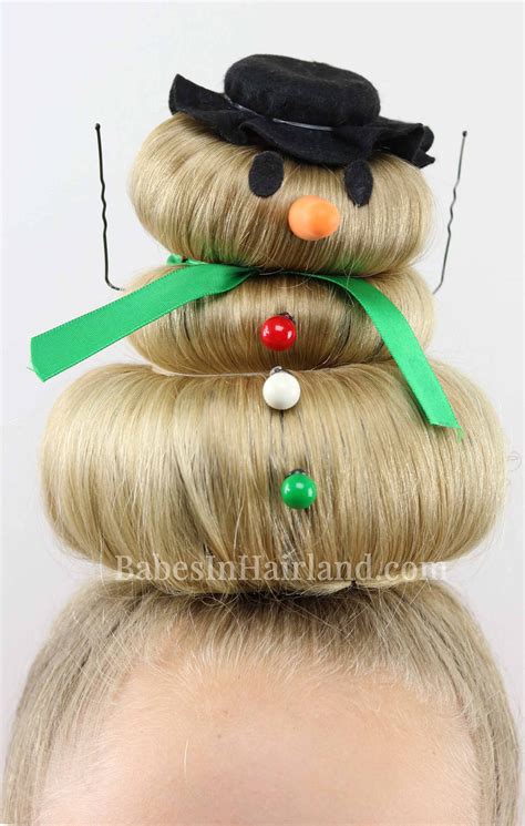 Snowman Hairstyle For Crazy Hair Day Or Christmas Crazy Hair Days Crazy Hair Day Girls