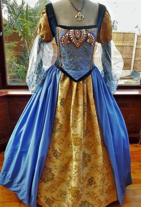 Custom Made Medieval Gown And Matching Headress Anne Bolyne Tudor Queen Fairy Princess Stage Party