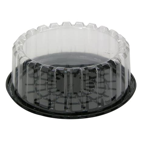Pactiv Showcake Apet Plastic Round Cake Container Blackclear 925