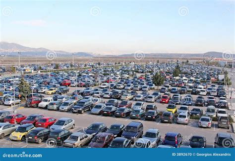 Parking Lot Full Of Cars Stock Photo Image 3892670