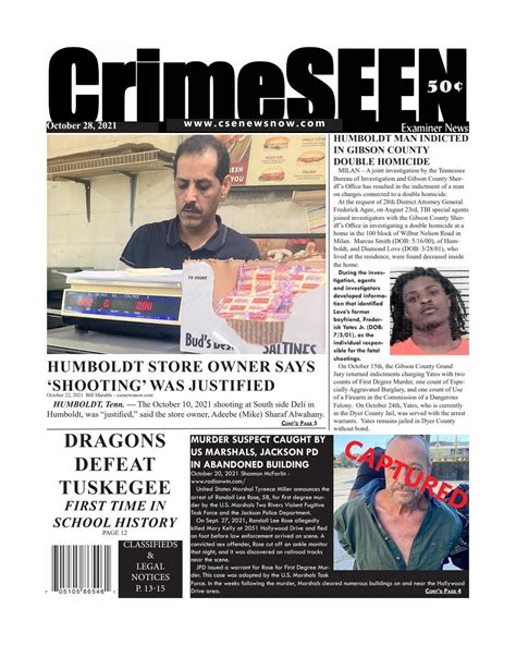The Crimeseen Examiner Newspaper October 28 2021 By Crimeseen Examiner