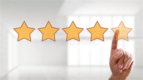 Giving A Five Star Rating Stock Image Image Of Customer 128231979