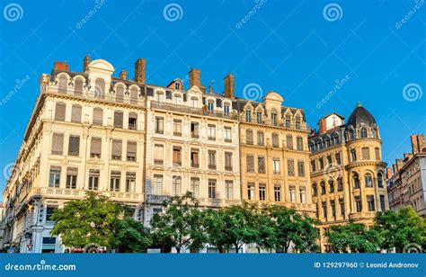 French Architecture In The City Centre Of Lyon Stock Photo Image Of