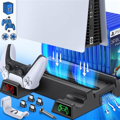 Ps5 Cooling Fan Stand With Ps5 Dual Controller Charging Station