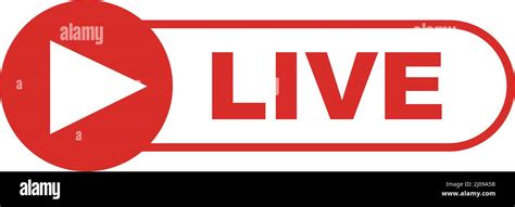 Play Button And Live Stream Logo Icon Editable Vectors Stock Vector