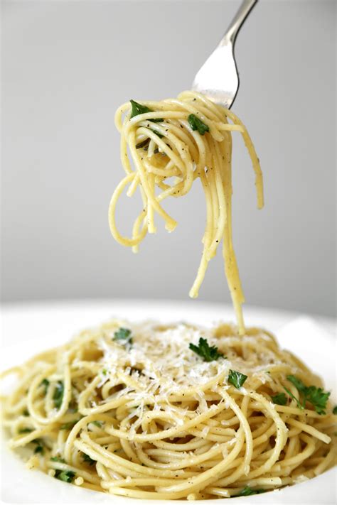 Parmesan Garlic Spaghetti Recipe Popsugar Food