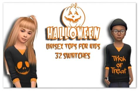 Halloween Tops For Kids At Maimouth Sims4 Sims 4 Updates