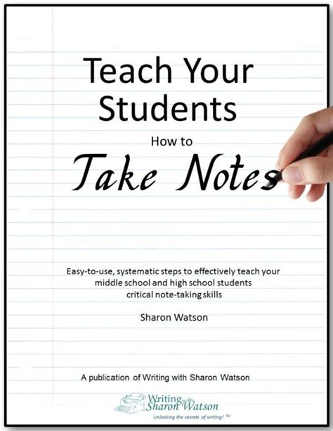 Teach Your Students How To Take Notes Ebook Writing With Sharon
