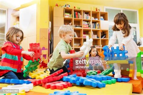 Children Stacking Blocks High Res Stock Photo Getty Images