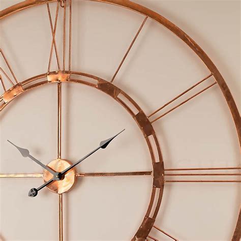 100 Copper Made Handmade Large Wall Clock Home Decor Hanging Wall