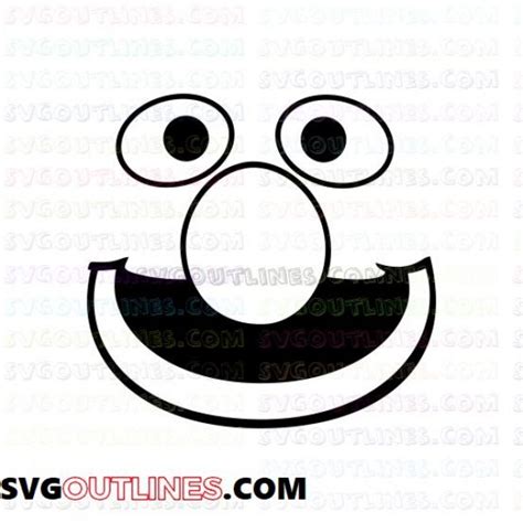 Grover Face Sesame Street Outline Svg Dxf Eps Pdf Png