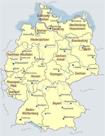 Deutschland Karte Mit Bundeslaendern