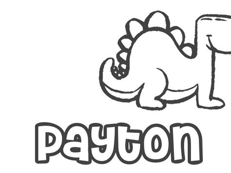 Name Payton Coloring Pages Sketch Coloring Page