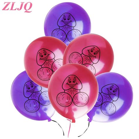 zljq 20pcs lot willy penis fun sex balloons pecker balloon hen stag night party decor novelty
