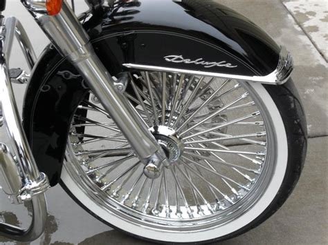 All our spoke wheels come in a variety of finish options including all chrome, black with chrome nipples, and black with chrome spokes and nipples. 2005 softail deluxe-21"X3" spoke front tire...or no? what ...