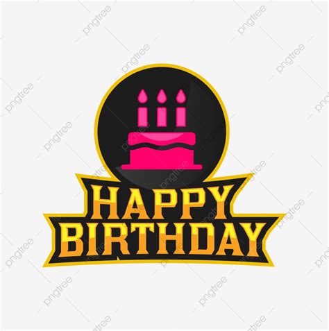 happy birthday cake logo design for sale