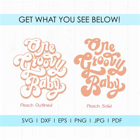 One Groovy Baby Svg Groovy Shirt Svg Png Cutting Files For Etsy Canada