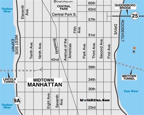 Map Of Midtown Manhattan Area Map Of Manhattan City Pictures