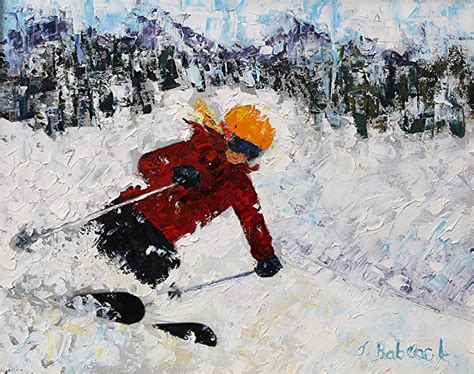 Daily Painters Abstract Gallery Skier Ski Art Paintingswinter Art