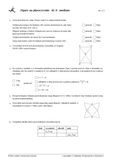 Figury Geometryczne Na Płaszczyźnie Klasa 8 - Figury geometryczne na płaszczyźnie medium - Pobierz pdf z Docer.pl