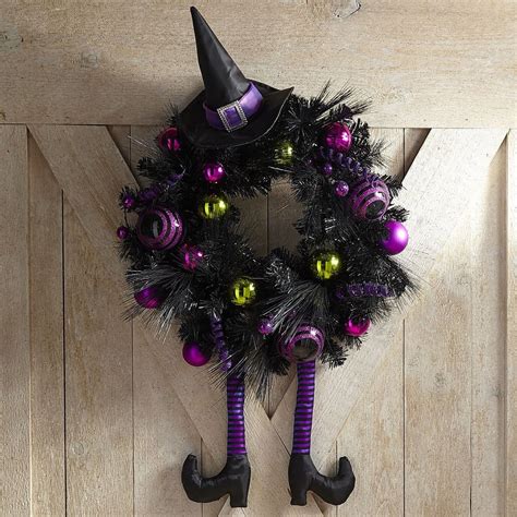 Broom Ornament Wreath 70 Best Halloween Wreaths Popsugar Home