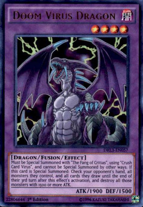 Yugioh Dragons Of Legend Unleashed Single Card Ultra Rare Doom Virus