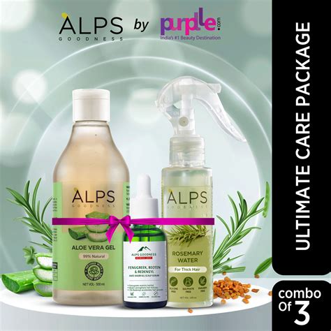 Alps Goodness Ultimate Care Package With Rosemary Water Spray 100ml Aloe Vera Gel 300ml