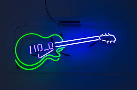 Neon Medium Guitar Hire Kemp London Bespoke Neon Signs And Prop Hire