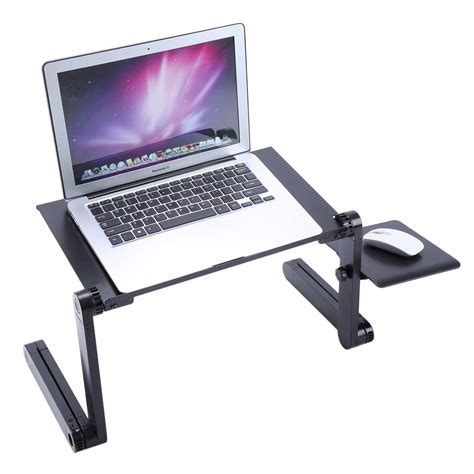 Herchr Folding Laptop Desk Adjustable Computer Table Stand Tray