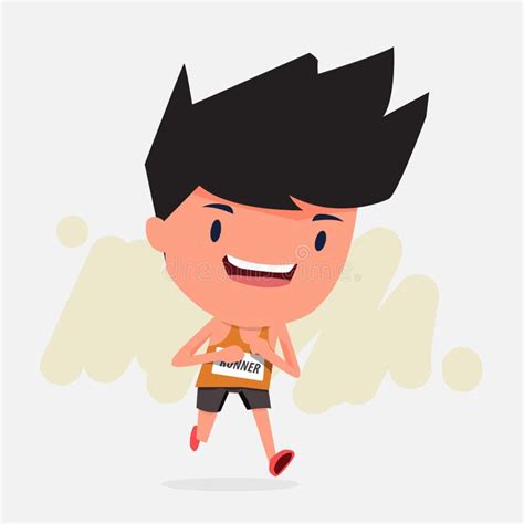 Cute Cartoon Marathon Runner Man Stock Illustrations 367 Cute Cartoon