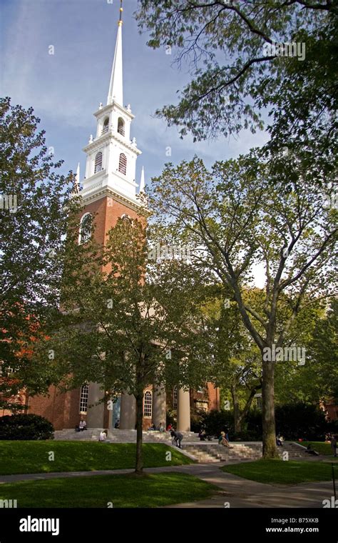 The Memorial Church Located In Harvard Yard At Harvard University In