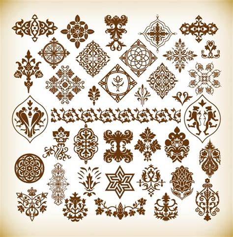 Decorative Pattern Elements Vector Collection Vector Pattern Free