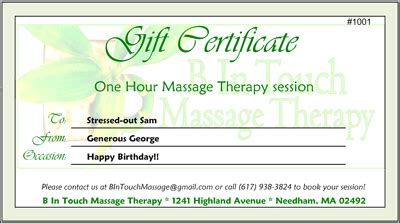 We have an assortment of templates to choose from for almost any occasion. Printable Gift Cards Templetes Massage Therapist : Beauty ...