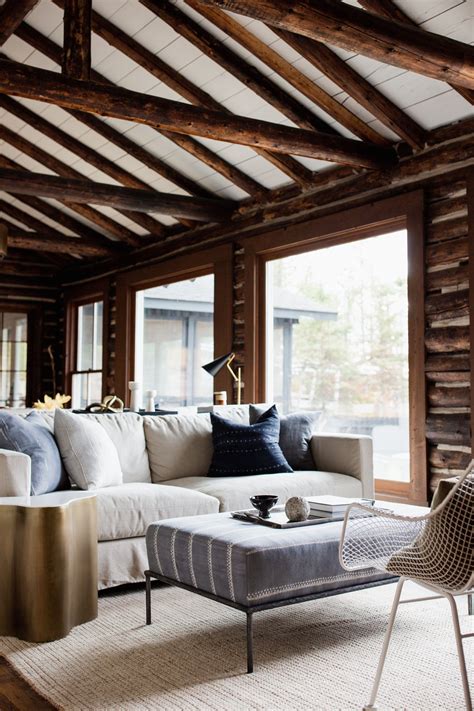 Home Interior Design In 2020 Modern Cabin Interior Cabin Living Room