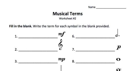 Just Added Musical Terms Worksheet 2 Music Theory Worksheets