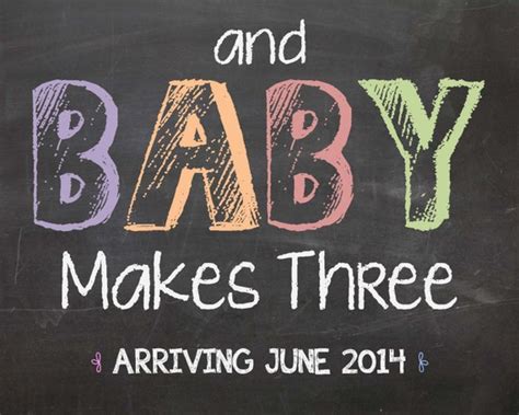 Printable Chalkboard Pregnancy Announcement And Baby Makes