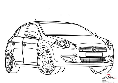 Coloriage gratuit de plusieurs voitures sympas à imprimer et à colorier. fiat-bravo-coloriage-voiture | Les Voitures
