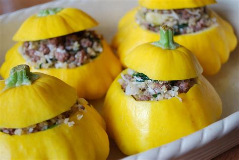 Delicious Stuffed Pattypan Squash Amees Savory Dish