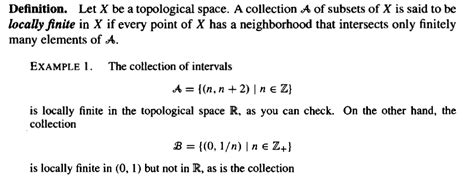 General Topology A Question About Local Finite Example In Munkres