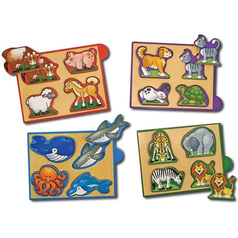 Mini Puzzle Drewniane Zwierzęta 14790 ☛ Sklep Odidodipl