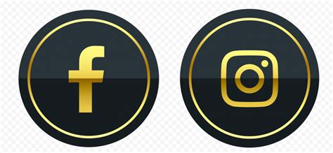 Hd Round Luxury Facebook Instagram Gold Black Icons Png Citypng The Best Porn Website