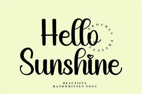 Hello Sunshine Font By Inermedia Studio · Creative Fabrica
