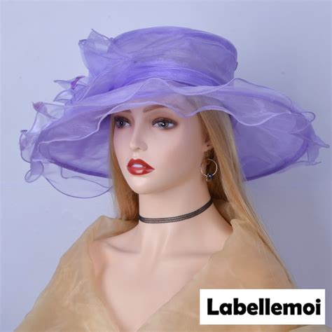 New Lavender Lilac Purple Kentucky Derby Hat Wide Brim Organza Etsy