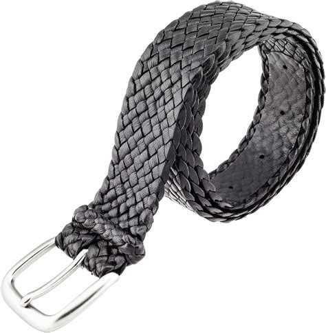 Badgery Belts Drover Kangaroo Braided Leather Belt 3282cm Black At