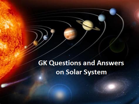 Gk Questions And Answers Gk Quiz On The Solar System And Its Planets