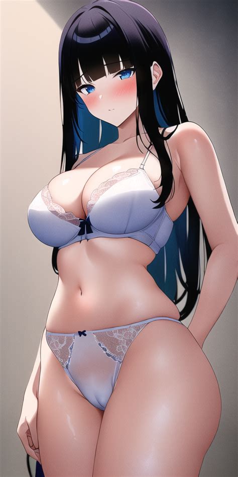 Rule 34 Ai Generated Black Hair Blue Eyes Blush Breasts Completely Nude Embarrassed Hips