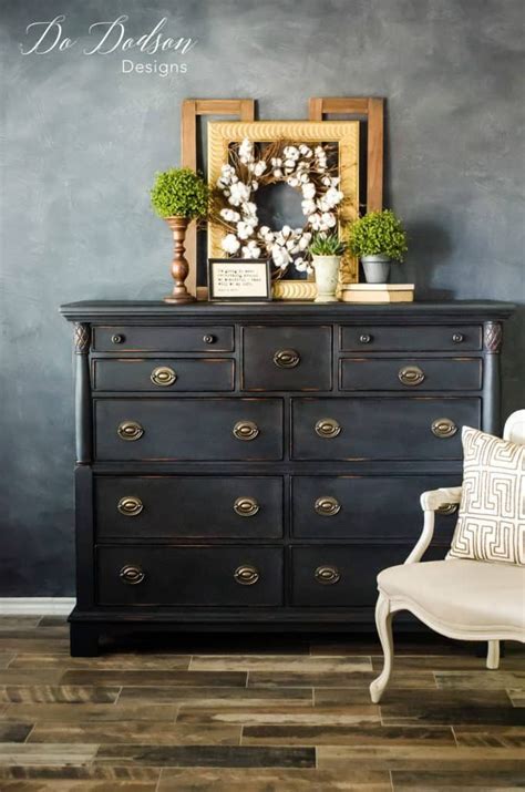 Distressed bedroom furniture contemporary plywood furniture.furniture layout awesome carved wooden furniture.furniture placement pictures. 9 Black Painted Furniture Projects | Black painted ...