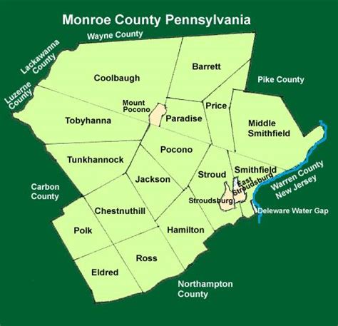 Monroe County Pennsylvania Township Maps